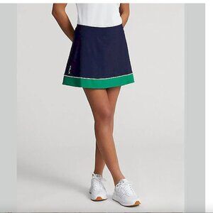RLX Ralph Lauren Tennis Golf Skirt Skort Navy Blue Green Women's Large